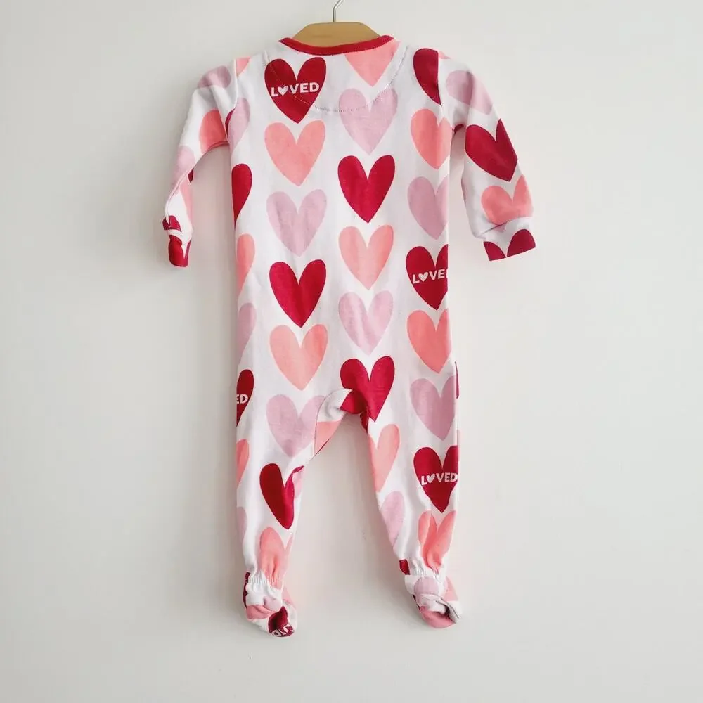 0-3M The Children's Place heart pajamas